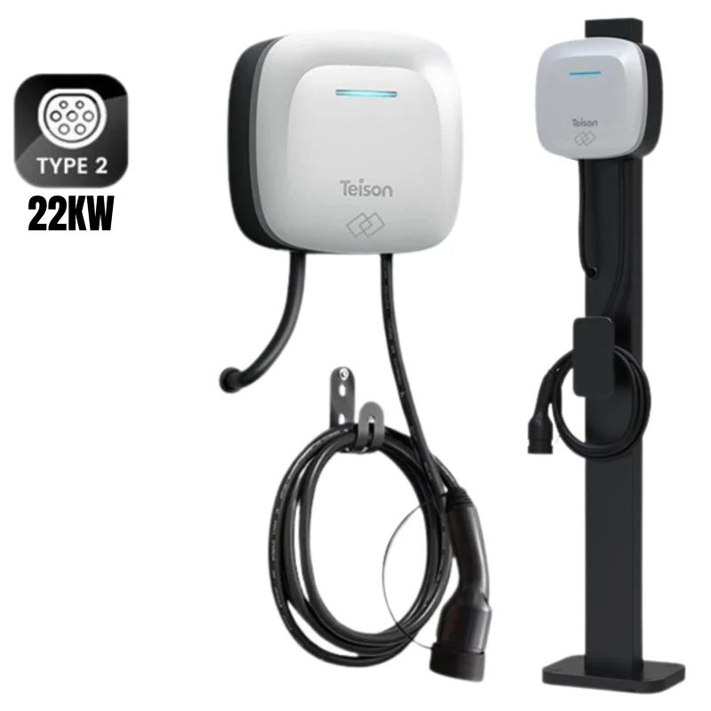 GB/T Wall EV Charger 22kW (3-Phase AC) – Silver Edition